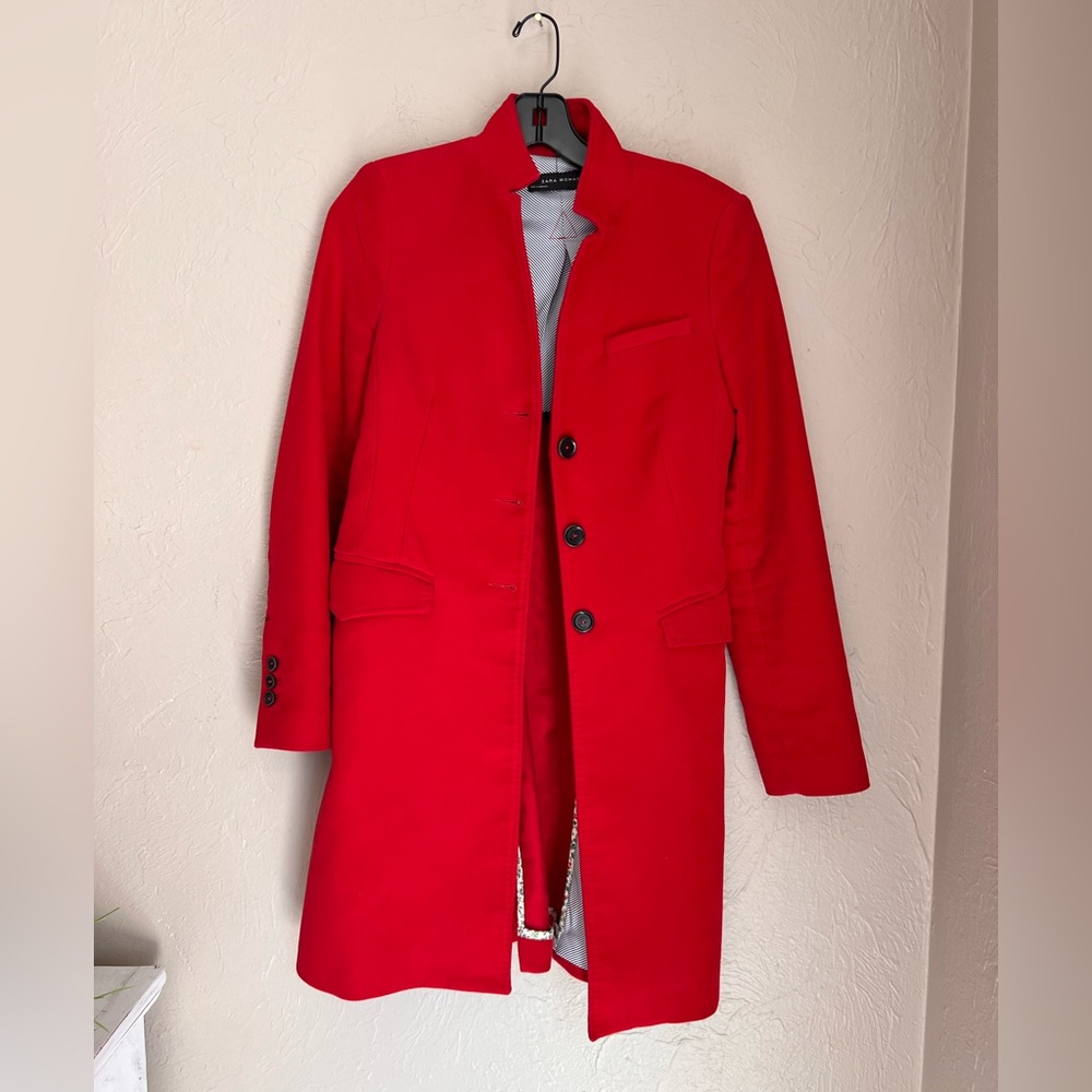 Zara red coat